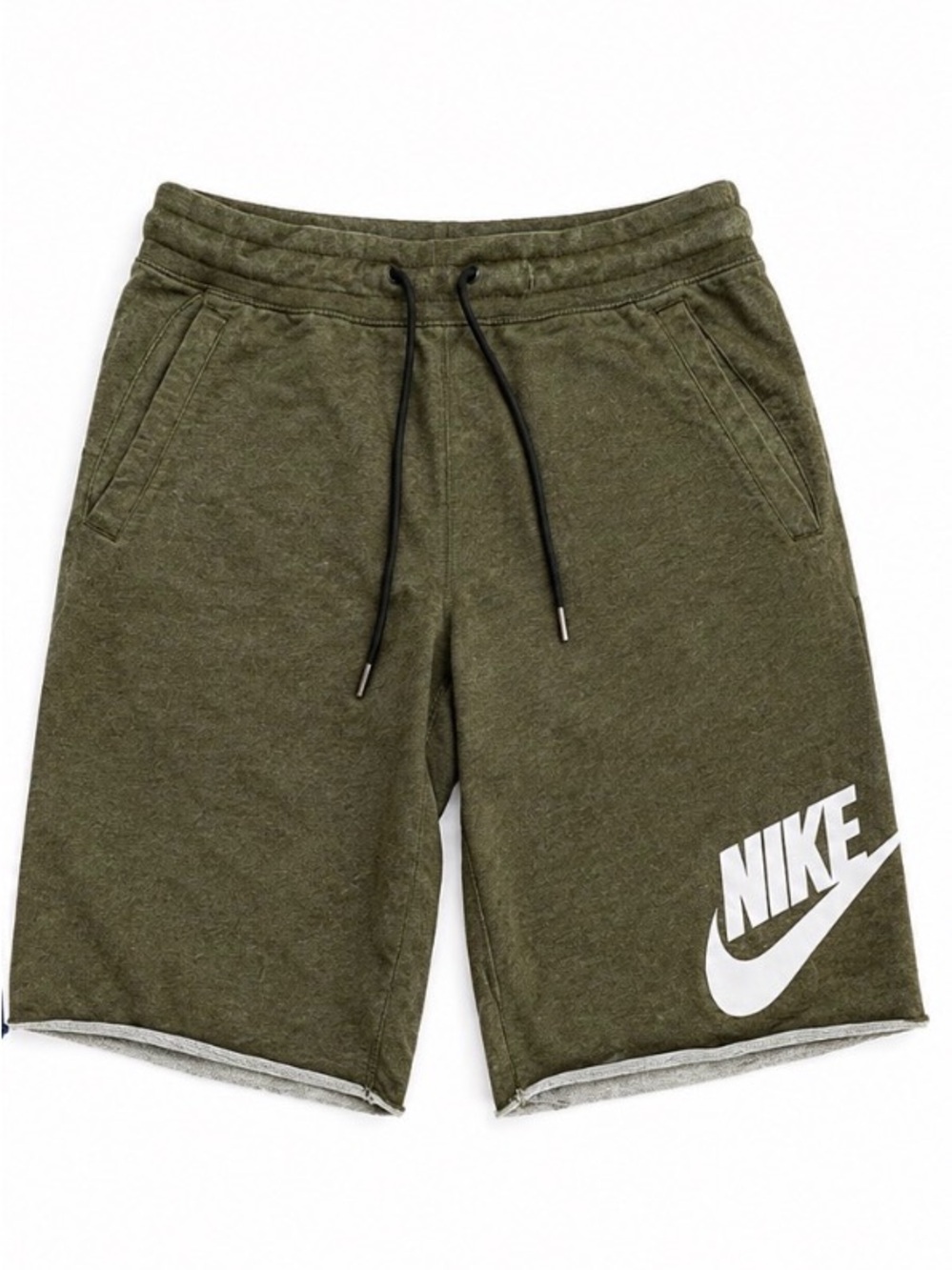 Nike Olive Green Shorts with White Logo